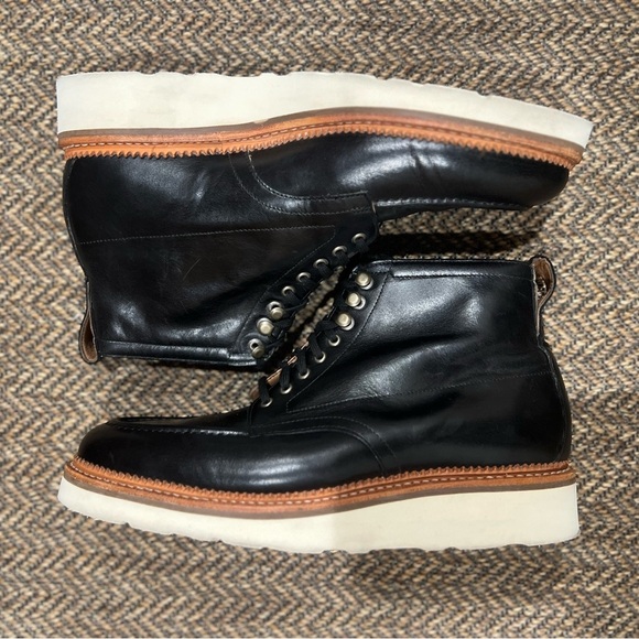 Bostonian Berkshire Peak Leather Boots Lace Up Moc-Toe Goodyear Welt Size 8.5 main image 4